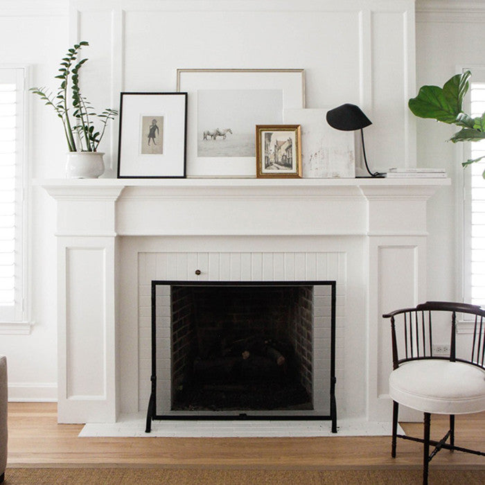 Custom Sized Mirror Over Fireplace Mantle