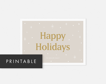Starry Holiday Card [Printable]