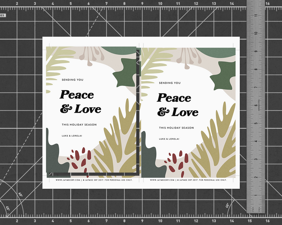 Peace and Love Holiday Card [Printable]