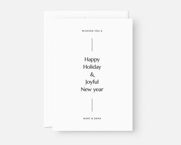 Simple Holiday Card - White