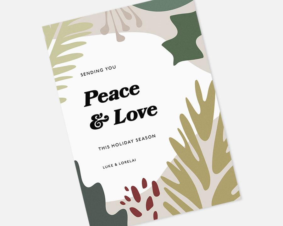 Peace and Love Holiday Card