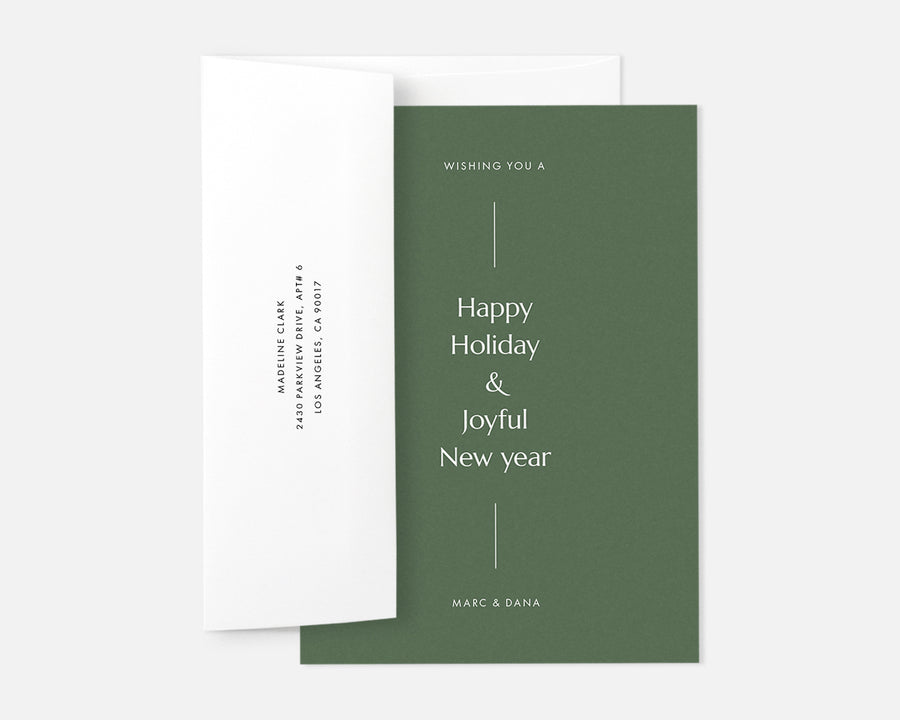 Simple Holiday Card - Green