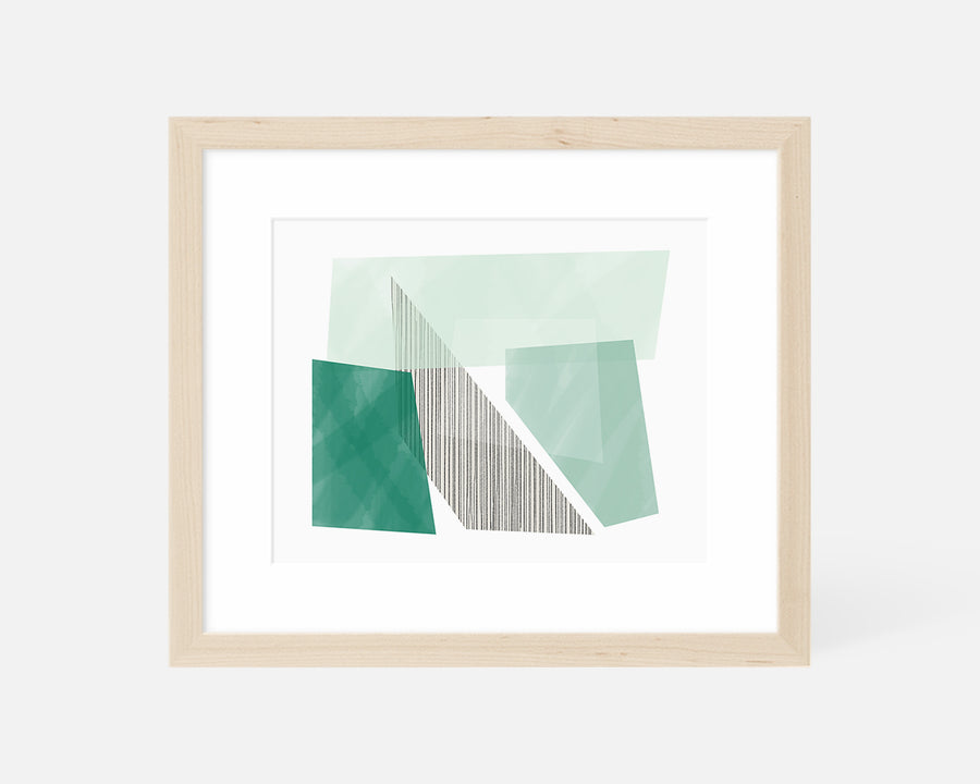 Blocks Art Print - Emerald