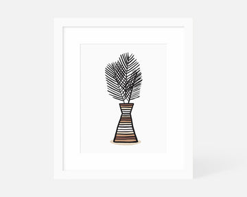 Potted Palm Leaves Art Print