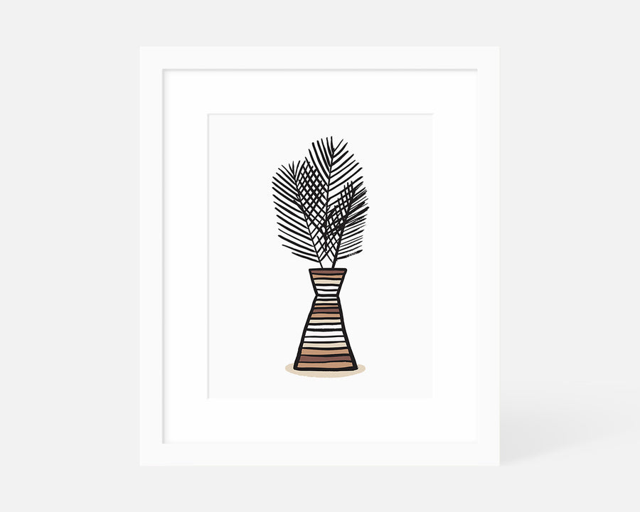 Potted Palm Leaves Art Print