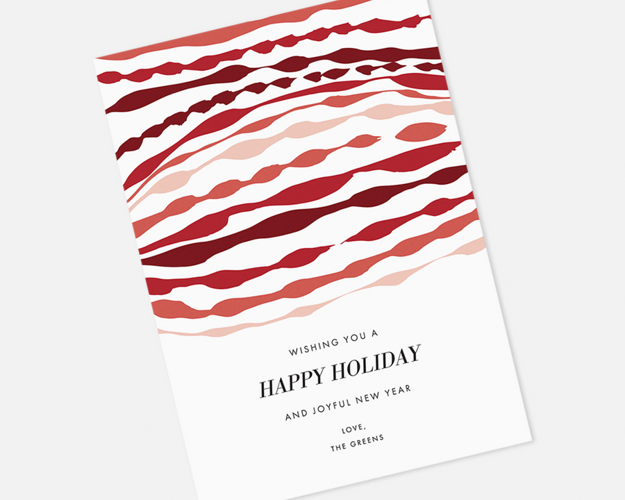 Ripple Holiday Card - Red [Printable]