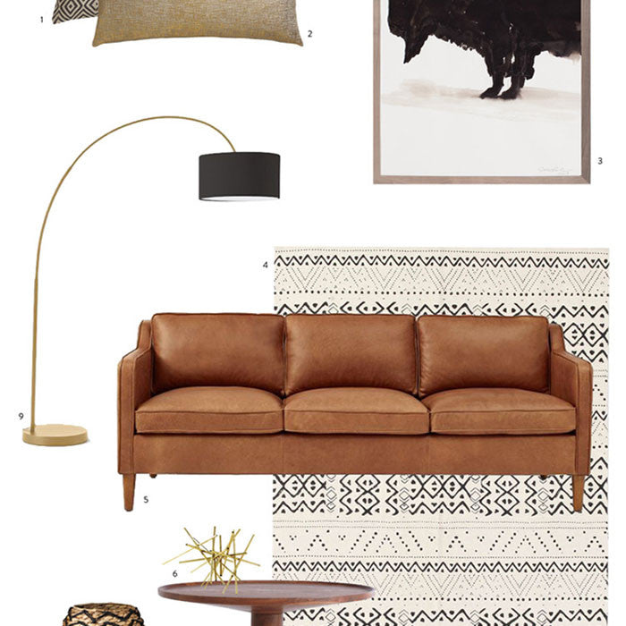 Neutral Tribal Living Room Decor