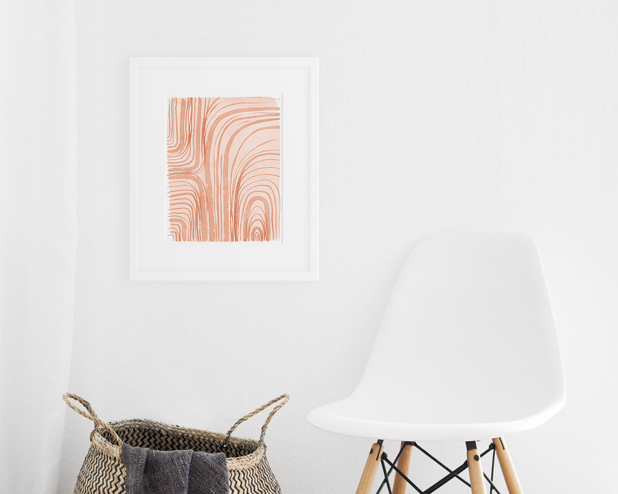 Arches Art Print - Coral