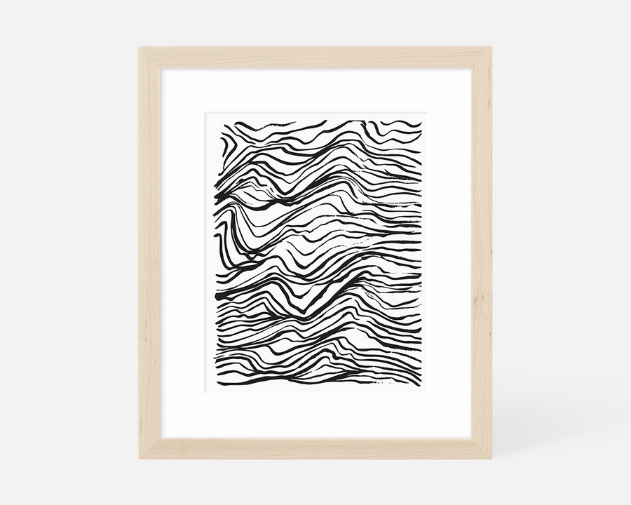 Topography Art Print - Black