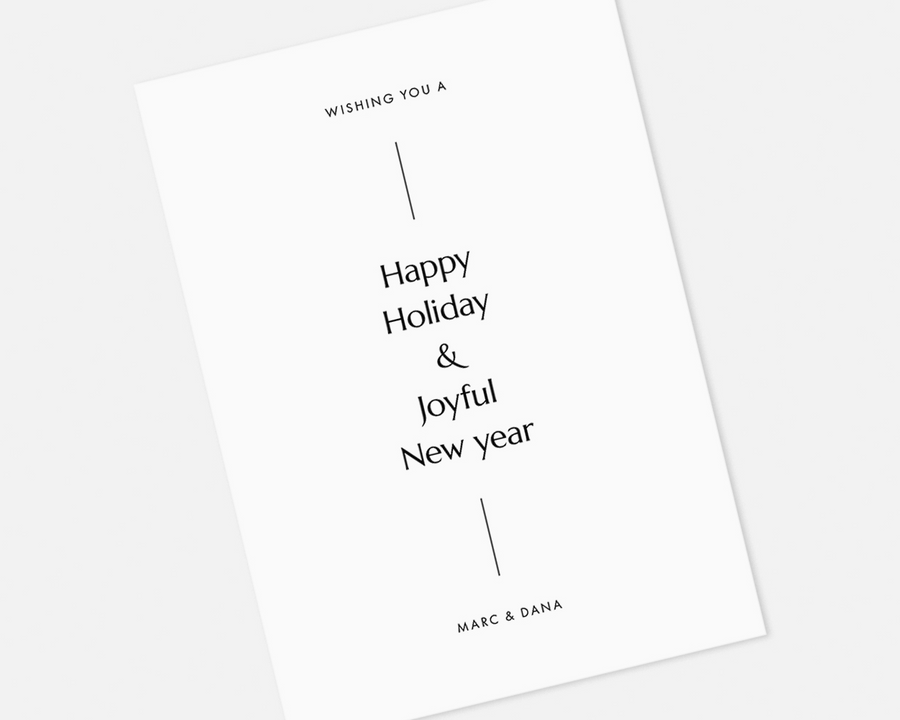 Simple Holiday Card - White [Printable]