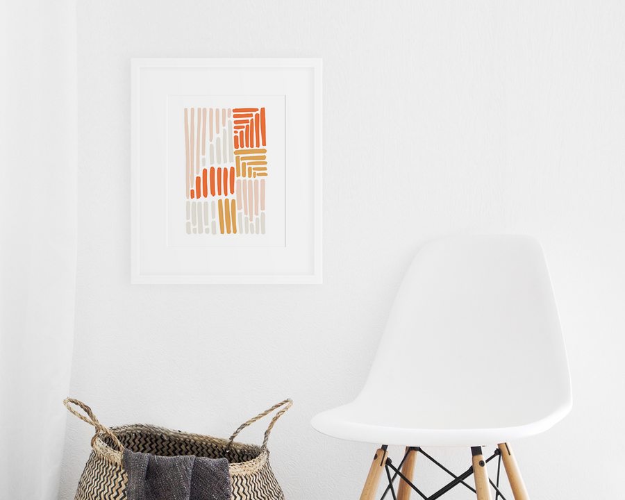 Volume Art Print - Orange