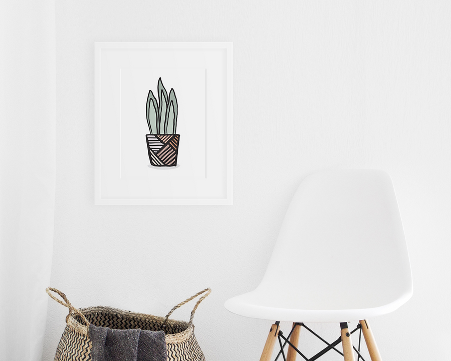 Snake Plant Art Print