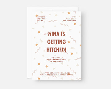 Confetti Invitation - Orange
