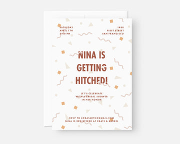 Confetti Invitation - Orange