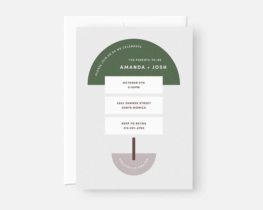 Geometric Invitation - Green