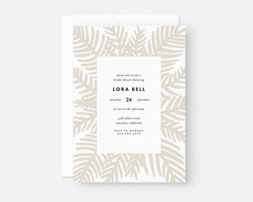 Palm Leaf Invitation - Taupe