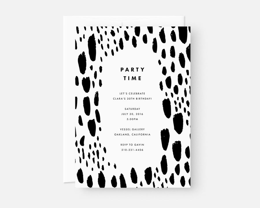 Spotted Invitation - Black