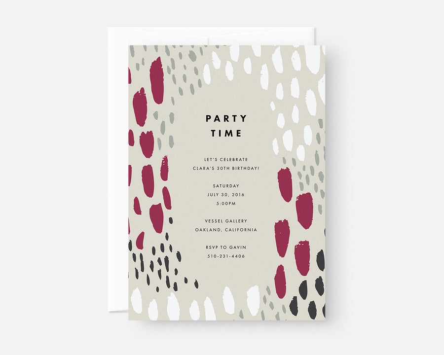 Spotted Invitation - Taupe