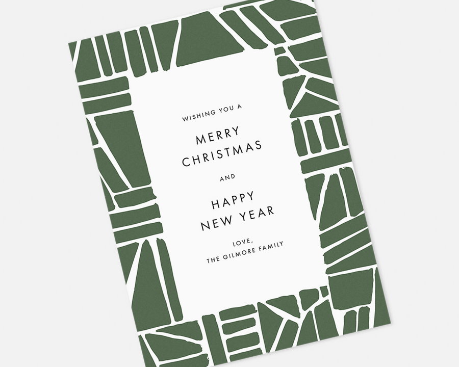 Puzzle Holiday Card - Green [Printable]