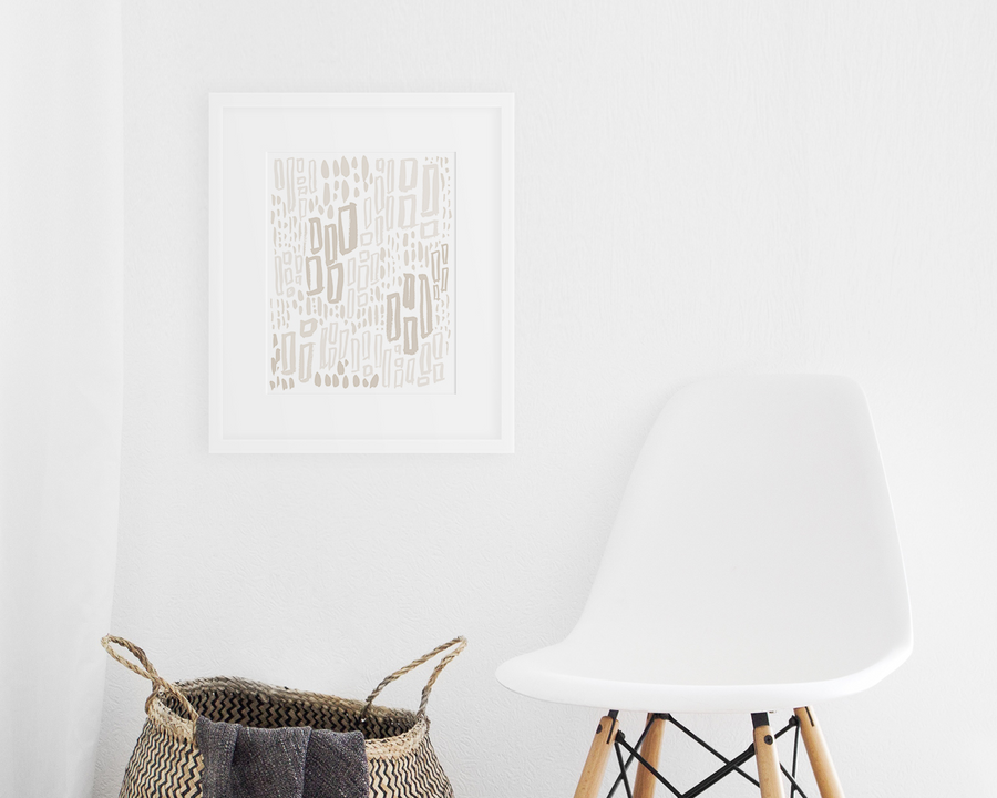 Windows Art Print - Taupe