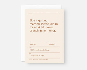 Memo Invitation - Orange