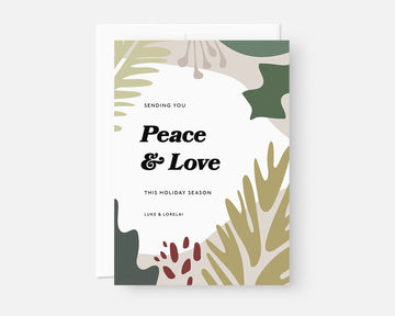 Peace and Love Holiday Card