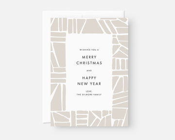 Puzzle Holiday Card - Taupe