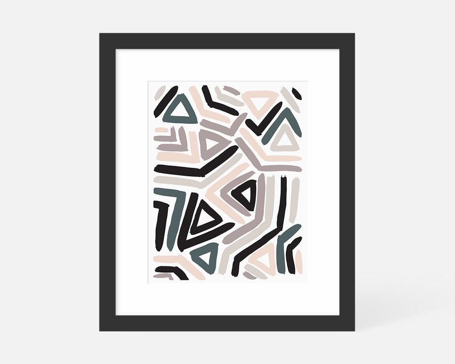 Angular Art Print - Pastel