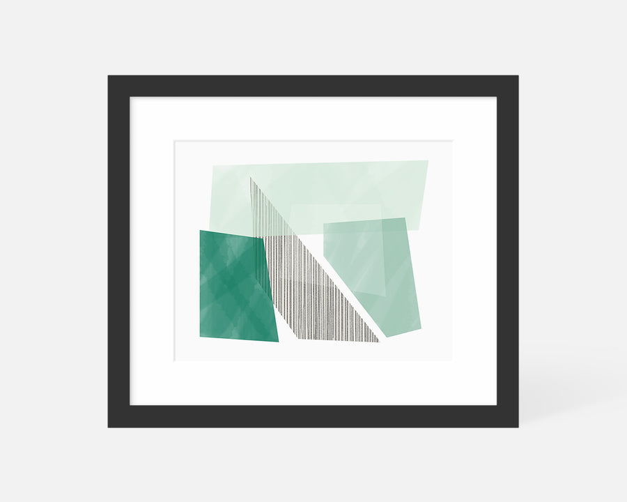 Blocks Art Print - Emerald