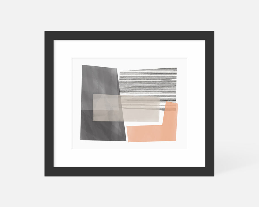 Blocks Art Print - Peach