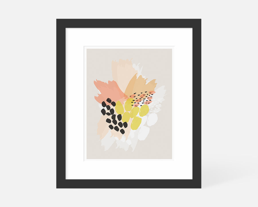 Bouquet Art Print - Orange