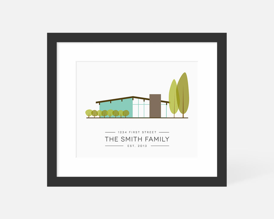 Personalized House Art Print