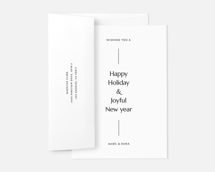 Simple Holiday Card - White