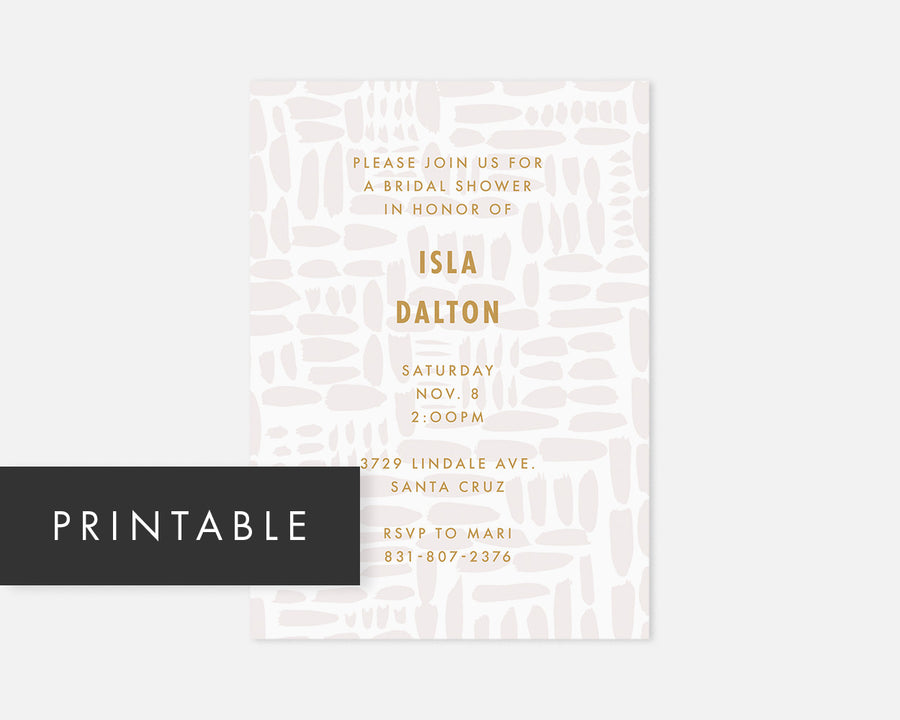 Gridlock Invitation - Gray [Printable]