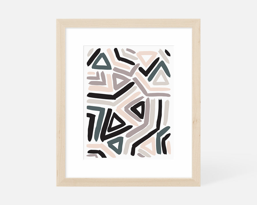 Angular Art Print - Pastel