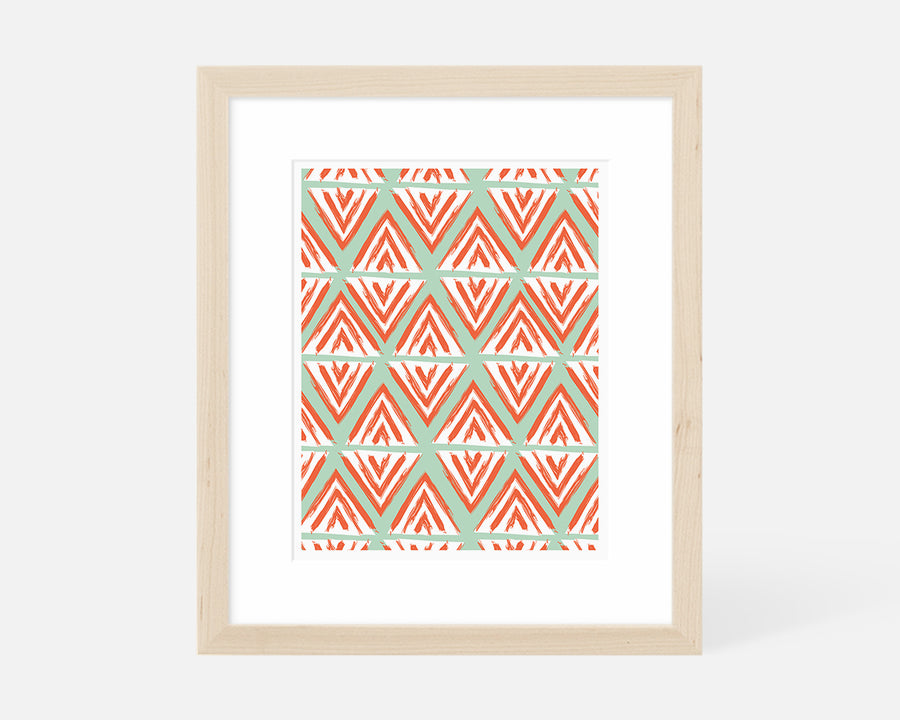 Arrowhead Art Print - Coral