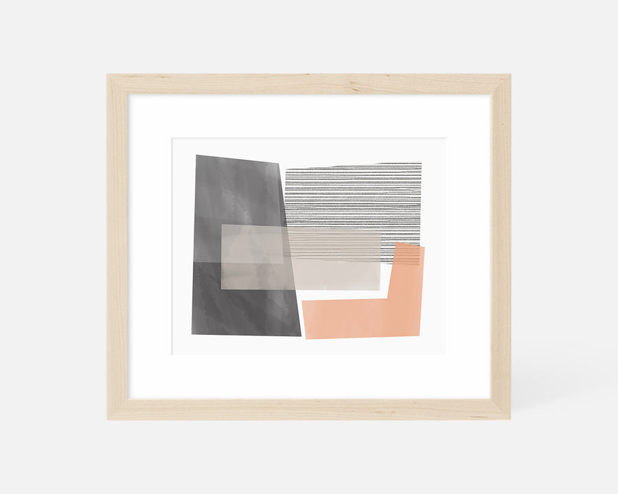 Blocks Art Print - Peach