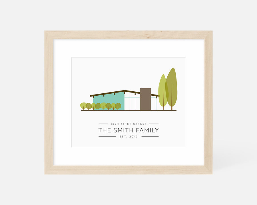 Personalized House Art Print