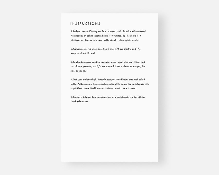Recipe Card Template
