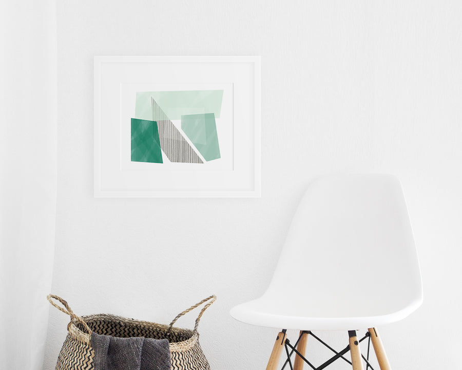 Blocks Art Print - Emerald