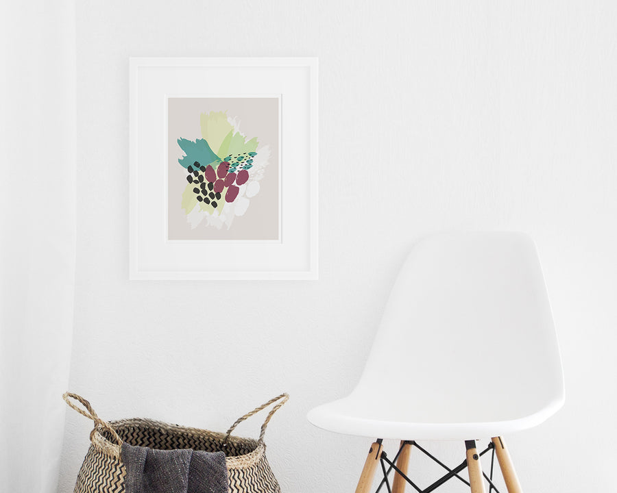 Bouquet Art Print - Green