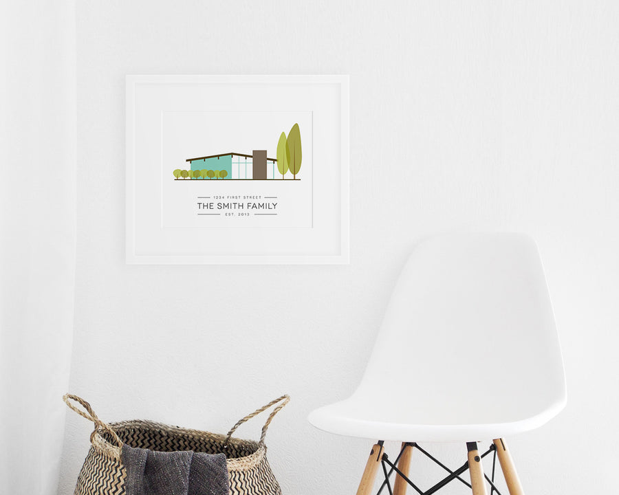 Personalized House Art Print