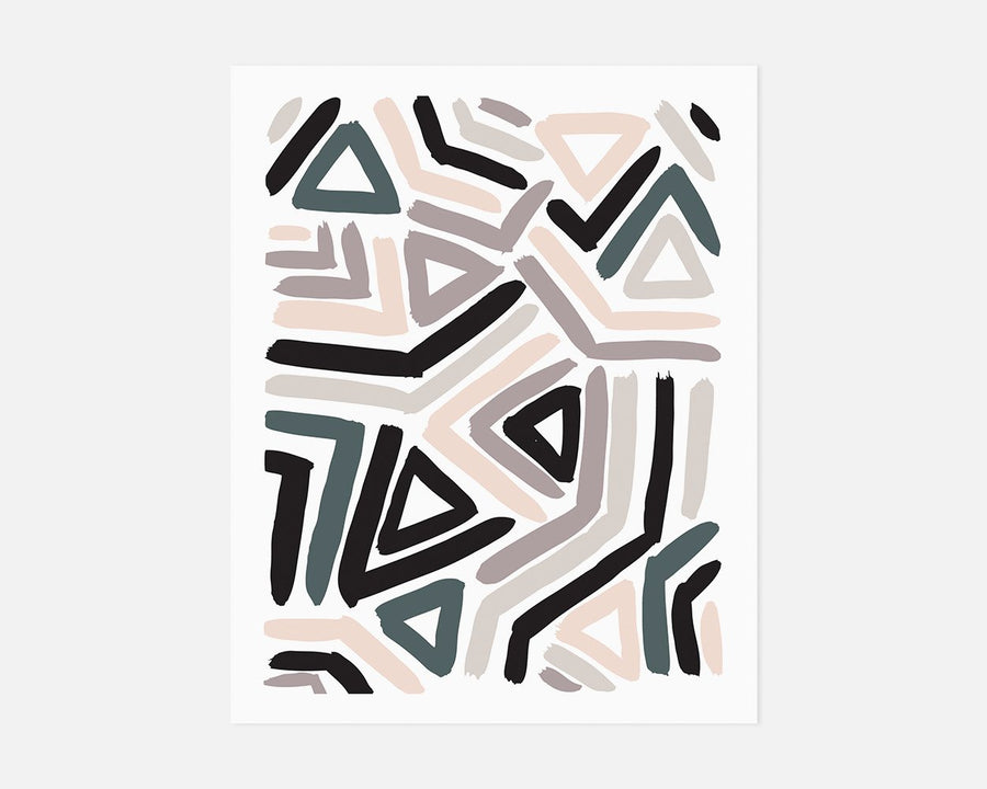 Angular Art Print - Pastel