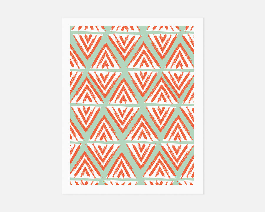 Arrowhead Art Print - Coral