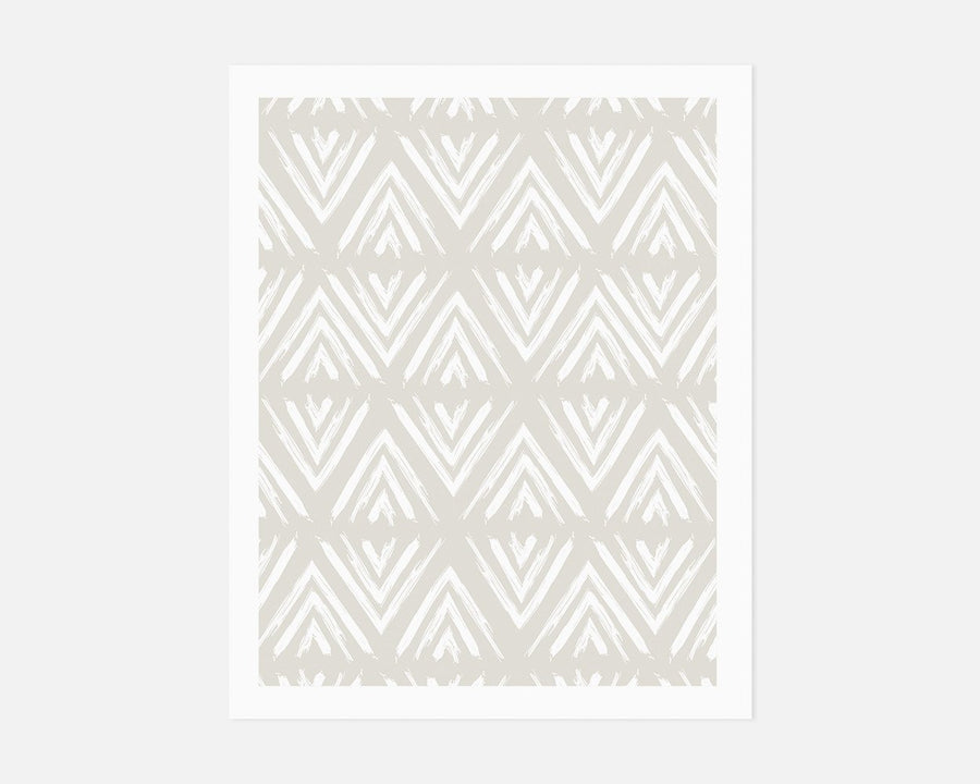 Arrowhead Art Print - Taupe