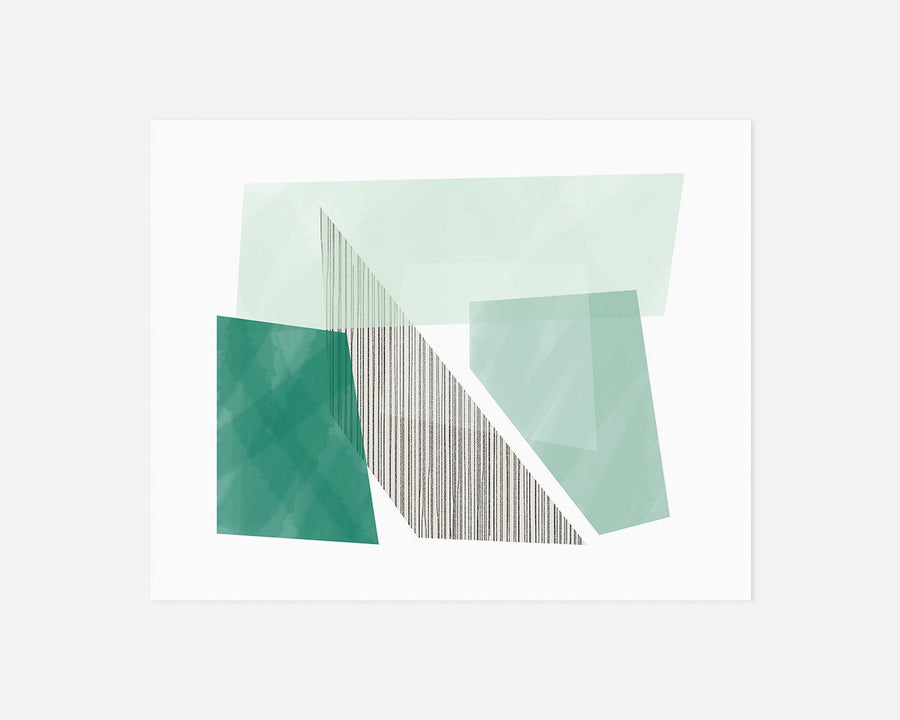 Blocks Art Print - Emerald