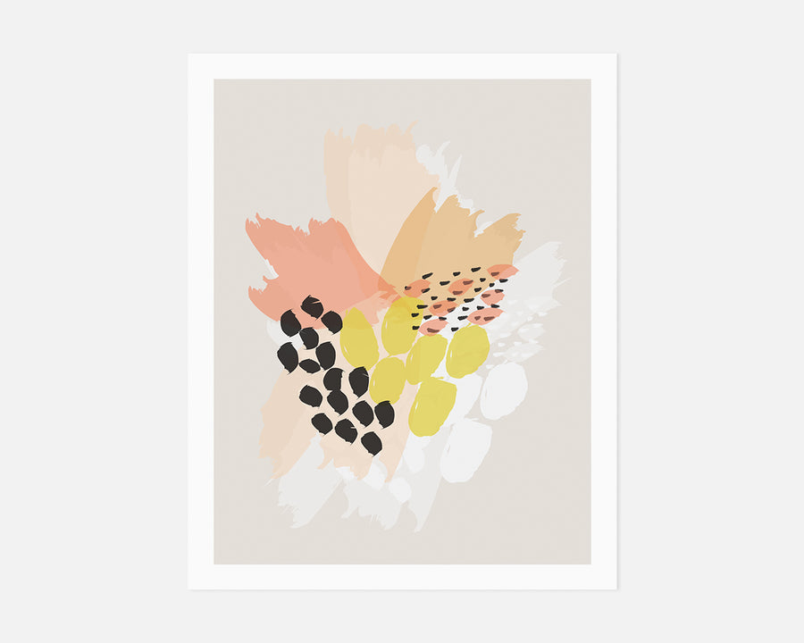 Bouquet Art Print - Orange
