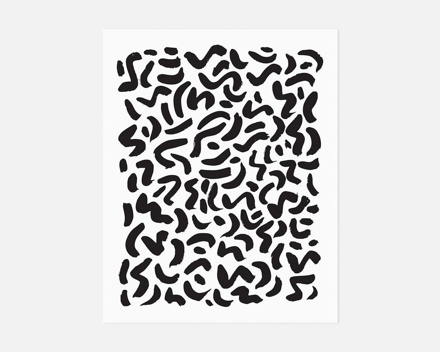 Doodle Art Print - Black