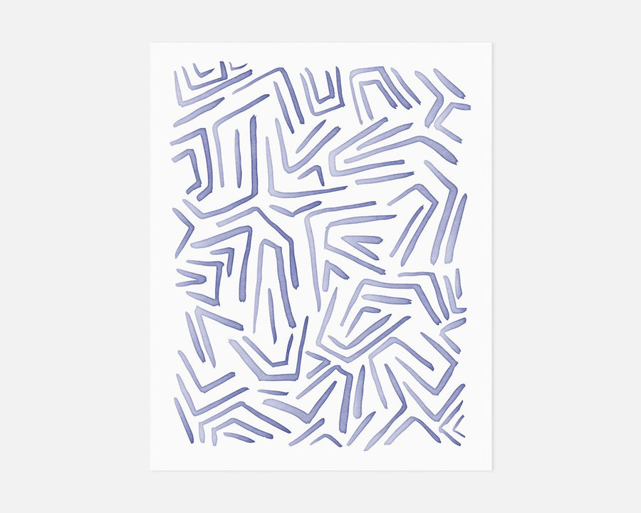 Flux Art Print - Blue