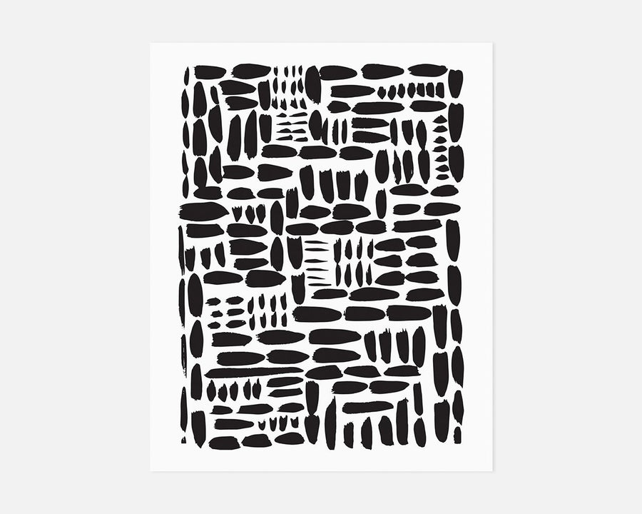 Gridlock Art Print - Black